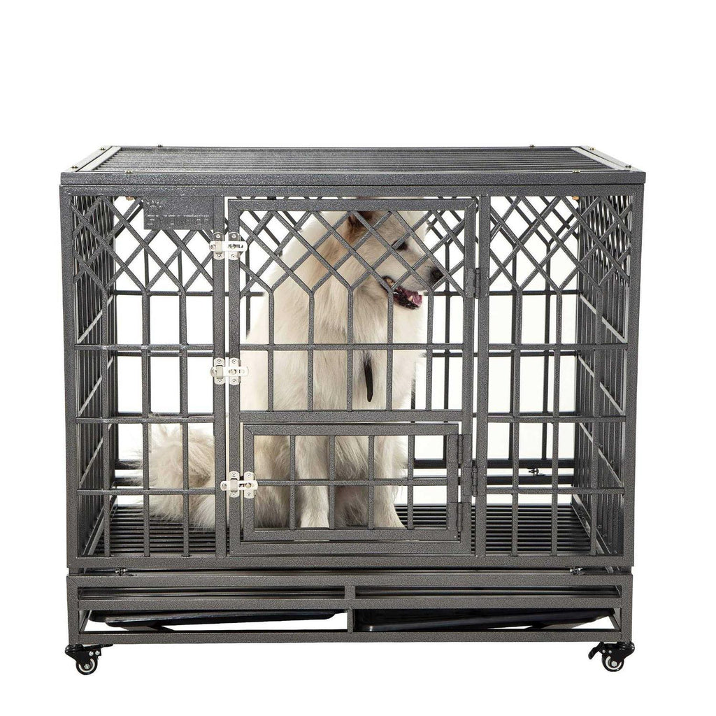 Heavy Duty Metal Dog Cage Pet Kennel Crate Playpen with Wheels X666