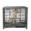 Heavy Duty Metal Dog Cage Pet Kennel Crate Playpen with Wheels X666