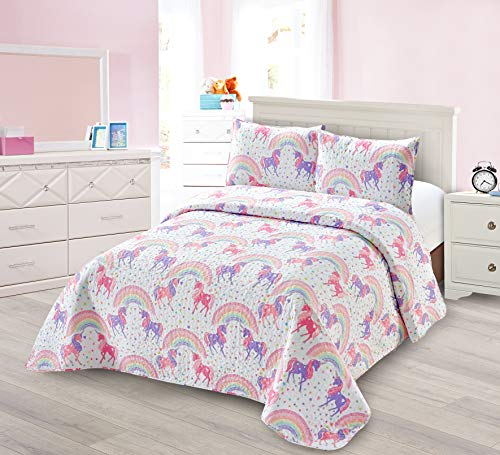 Twin Unicorn Bedspread Coverlet O352657