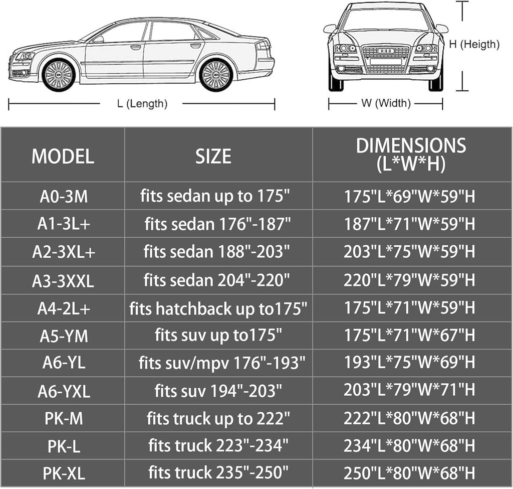 SUV Car Cover Waterproof All Weather with Zipper C861527