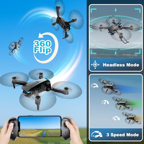 Mini Drone with Camera, 1080P HD Foldable Drone T798201