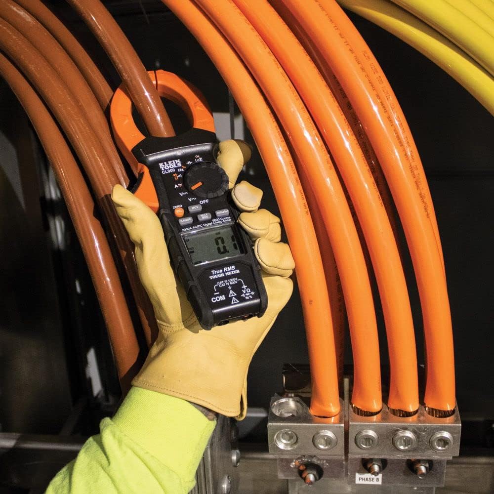 Digital Clamp Meter, Auto Ranging TRMS, AC/DC Voltage/Current, 2000A, LoZ, Continuity, Frequency, NCVT, Temp, 1000V C913
