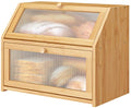 Large Bamboo Wood Bread Box R2966