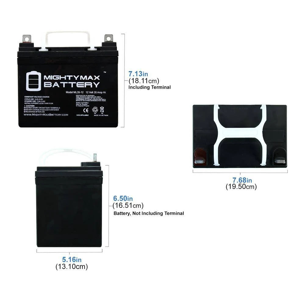 12-Volt 35 Ah SLA AGM Battery 2-Pack Y307893