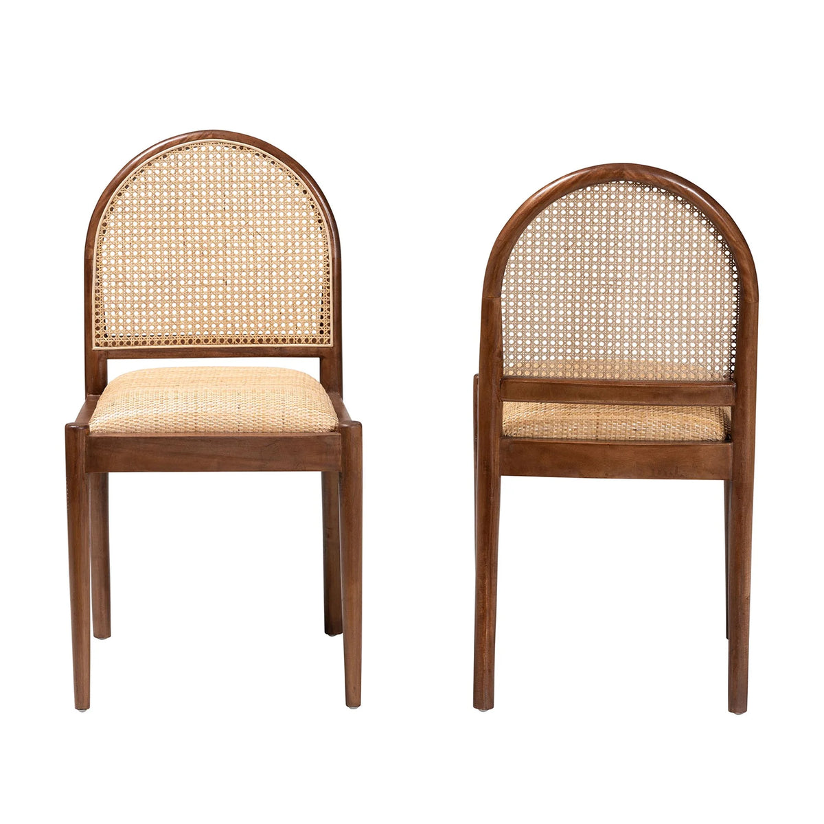Walnut Brown Dining Chair 2-Piece D786356
