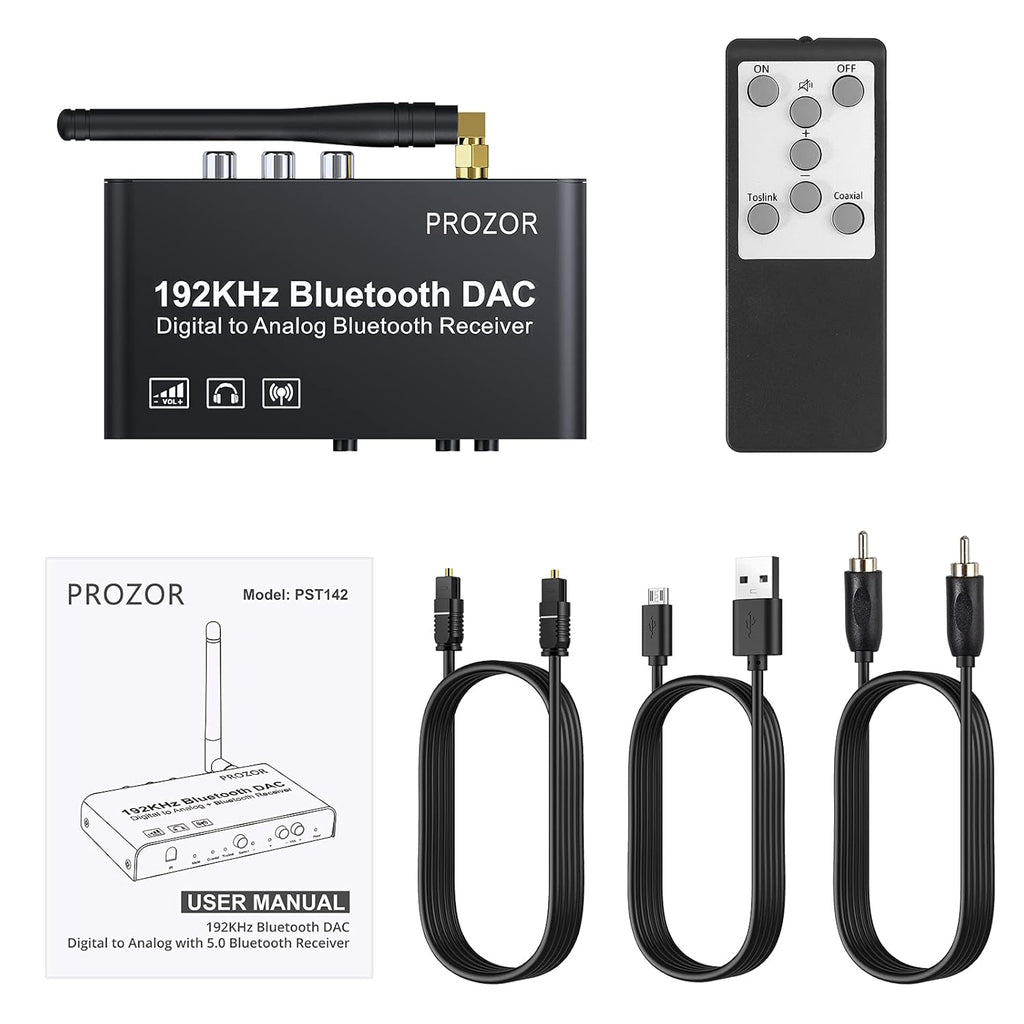 DAC Converter Bluetooth V5.0 Receiver Digital to Analog Audio Converter Pack of 2 P968
