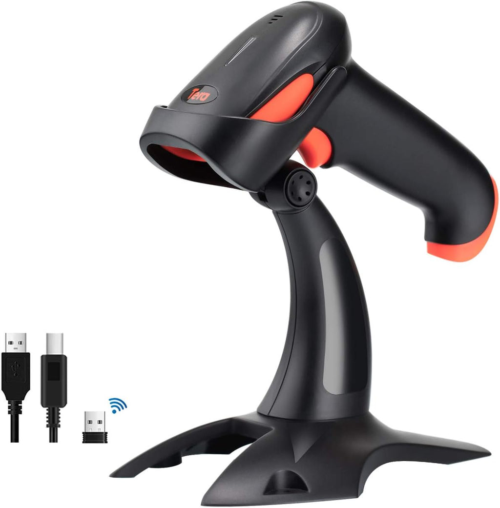 2D Wireless Barcode Scanner with Stand, Pack of 2 E998