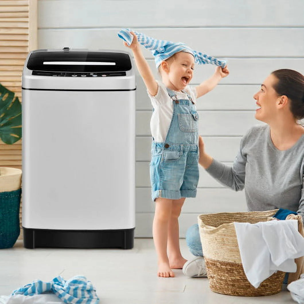 1.5 Cubic Feet 11 LBS Full-Automatic Washer and Dryer White X5573