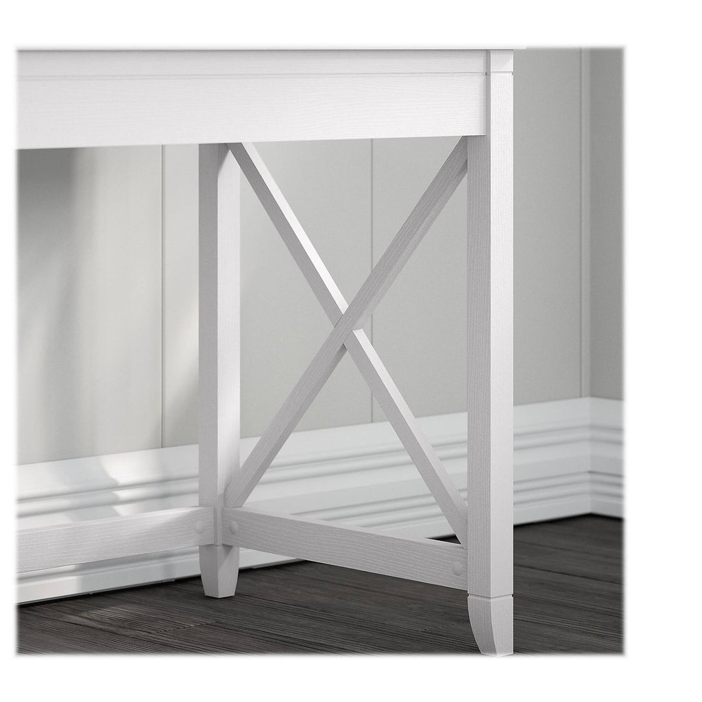 48W Writing Desk with 2 Drawer Mobile File Cabinet, Pure White Oak M25754