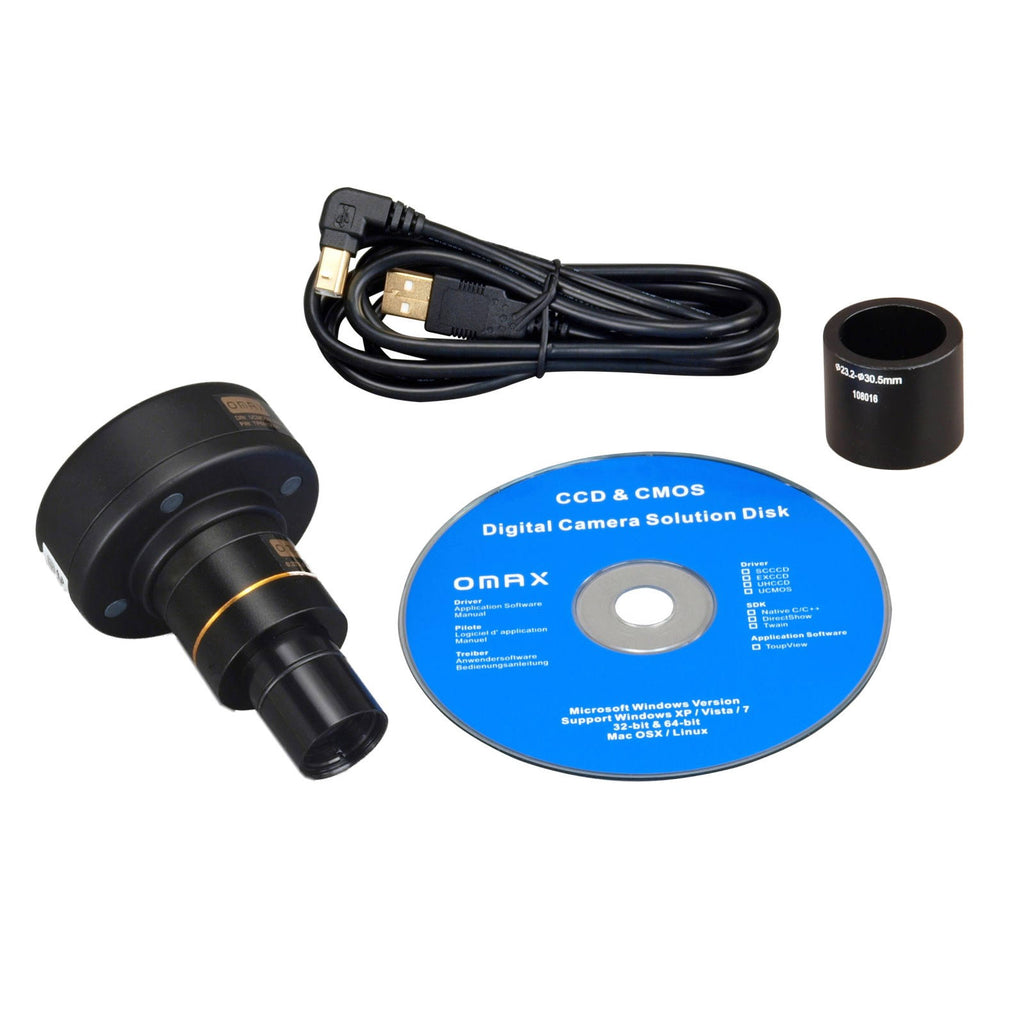 Binocular Stereo Microscope with Dual Lights and 5MP Camera D6400