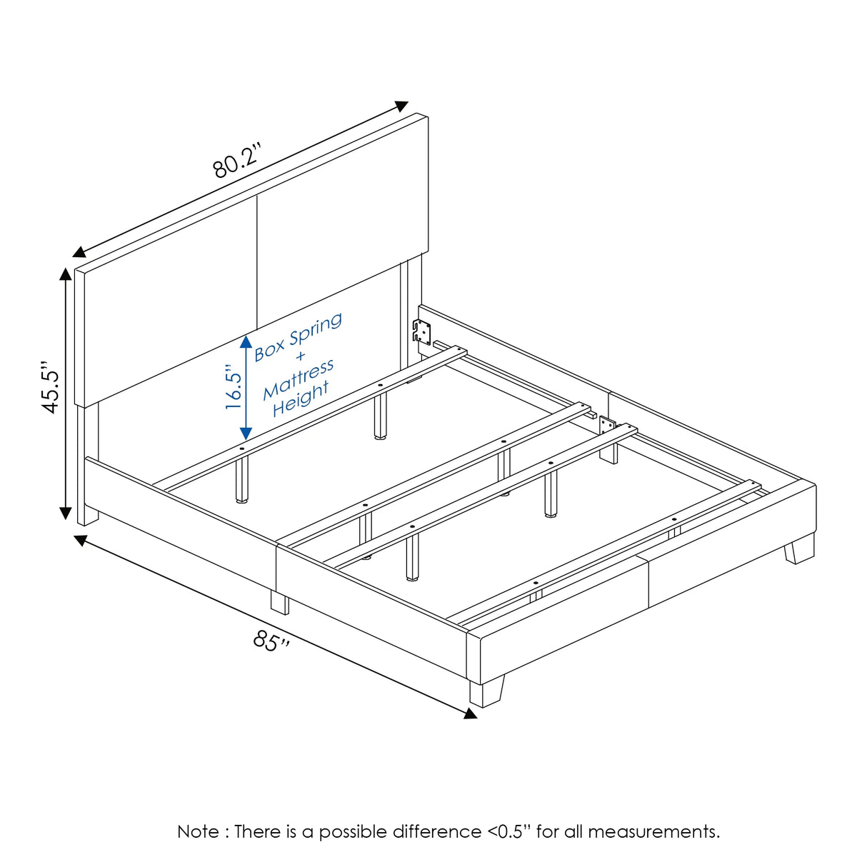 King Upholstered Bed Frame Q913423