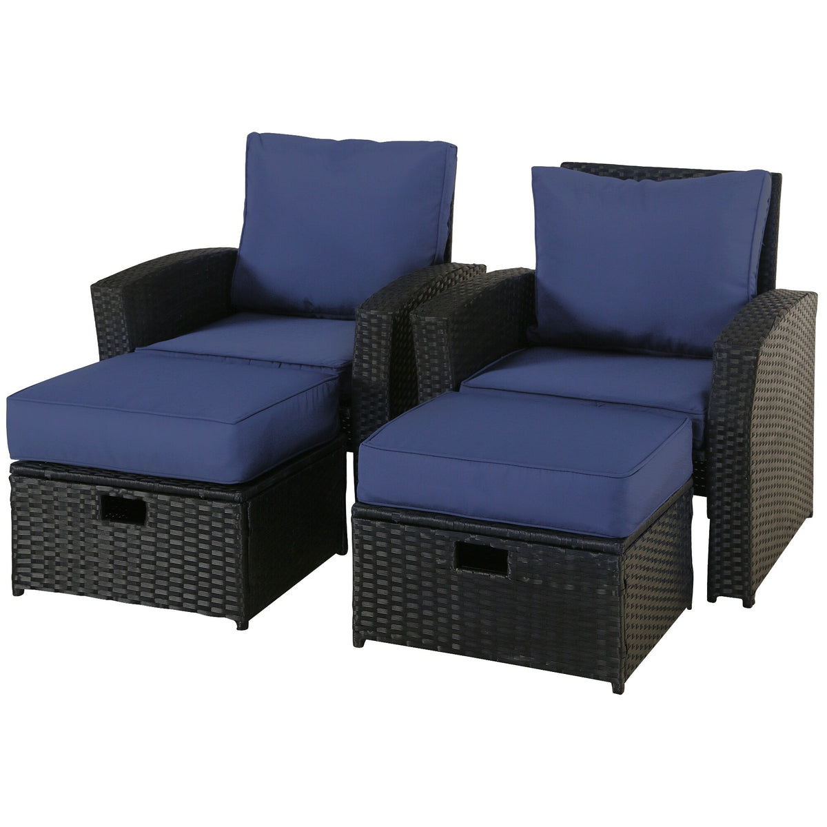 6-piece Rattan Wicker Outdoor Sectional Sofa K22242