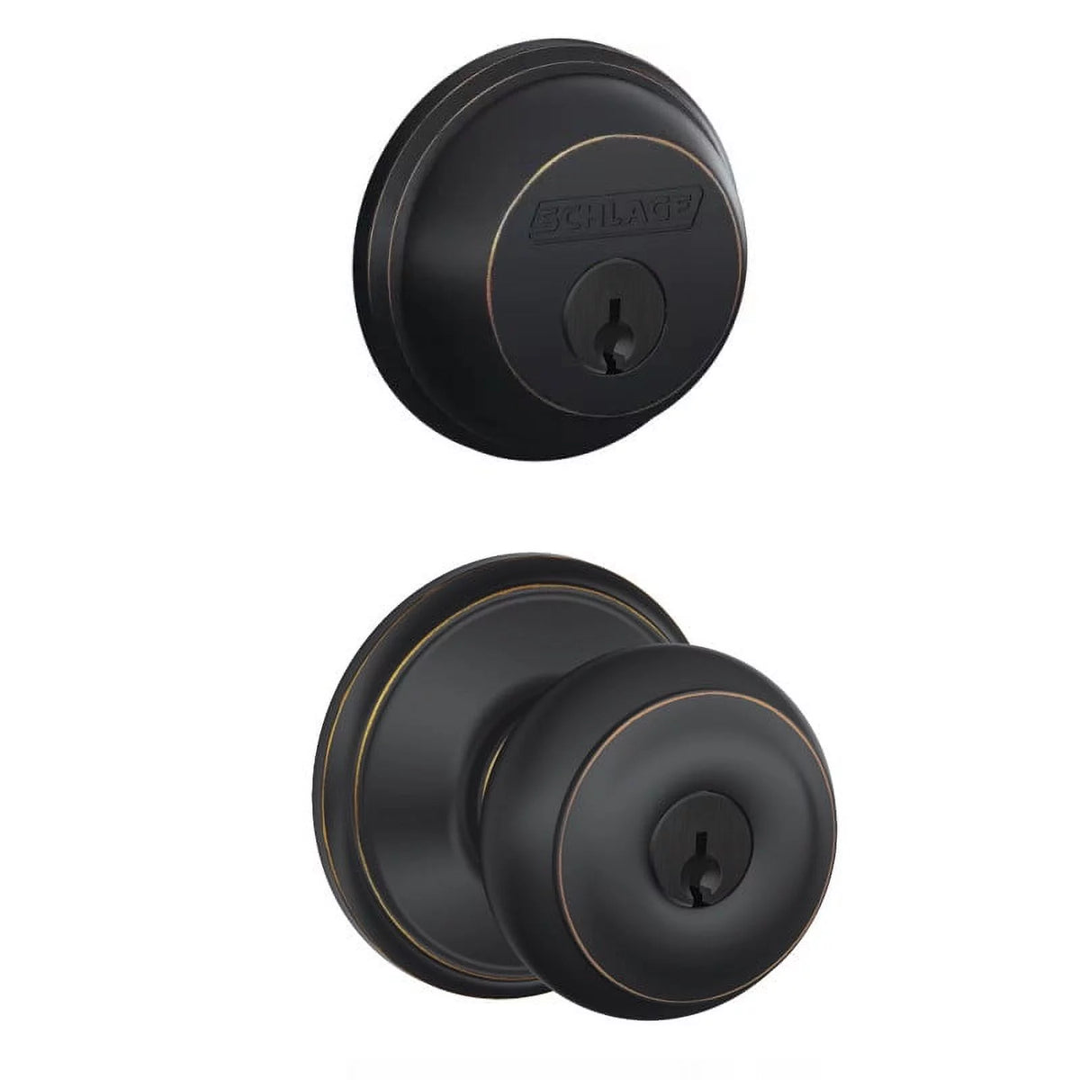 Bronze Entry Deadbolt Lock F118