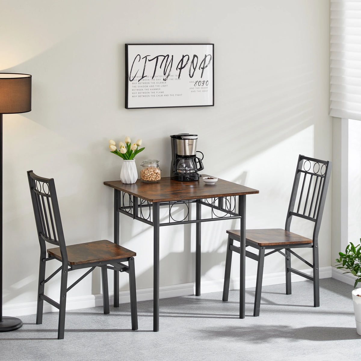 Iron Wood Square Table K463284