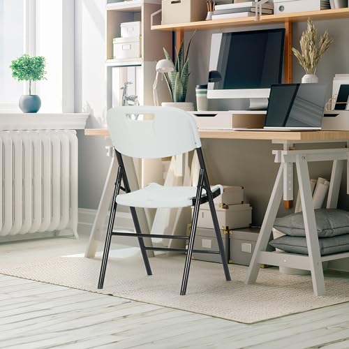 10 Pack 800 LBS White Folding Chairs M771878