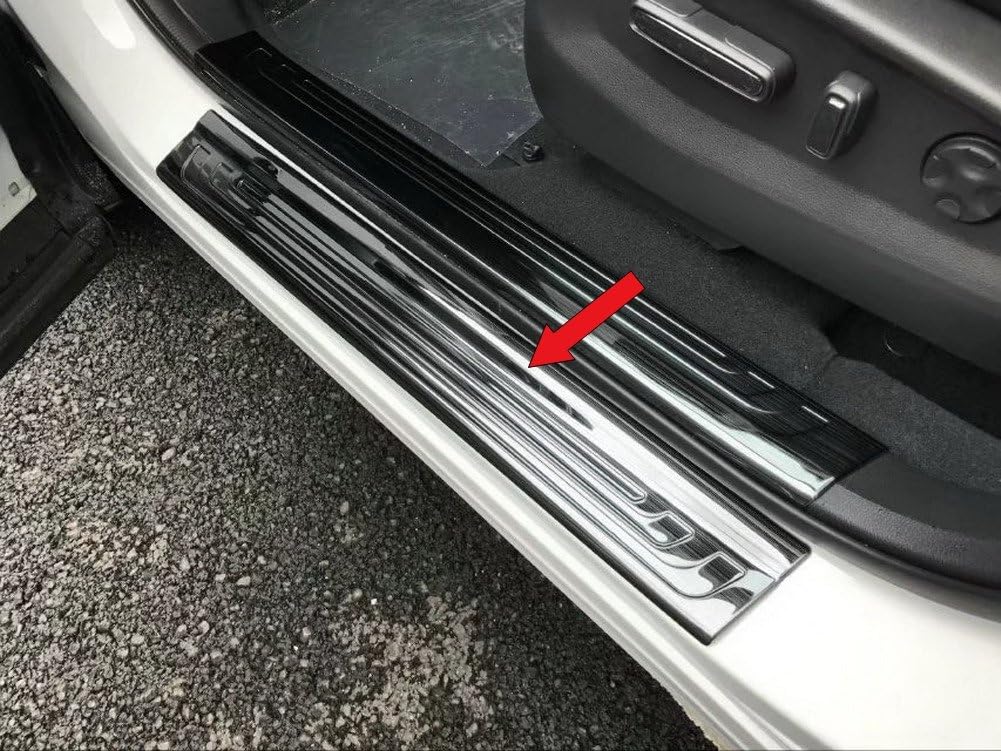 Black Stainless Door Sill Scuff Plate Trim Pack of 2 S630387