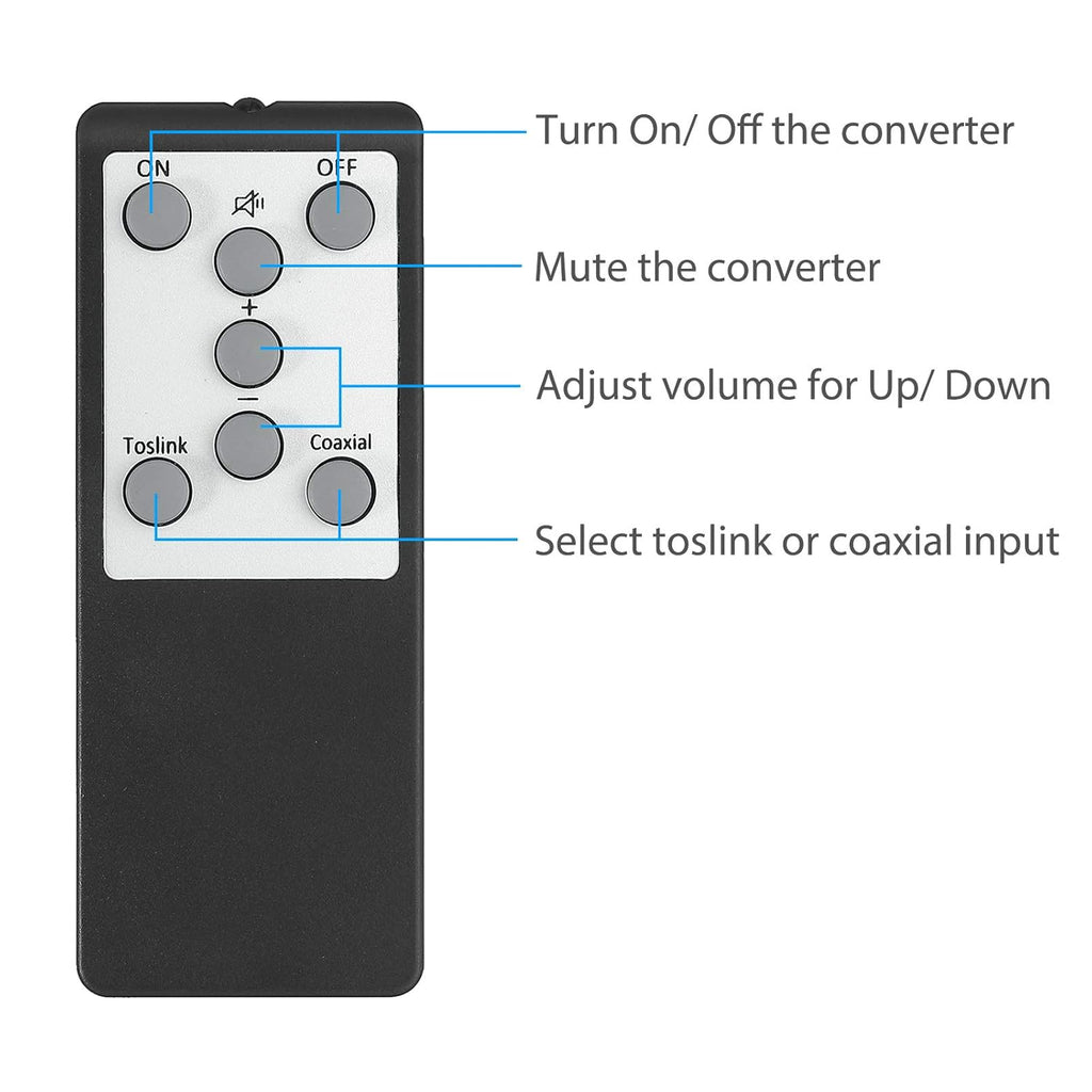 DAC Converter Bluetooth V5.0 Receiver Digital to Analog Audio Converter Pack of 2 P968