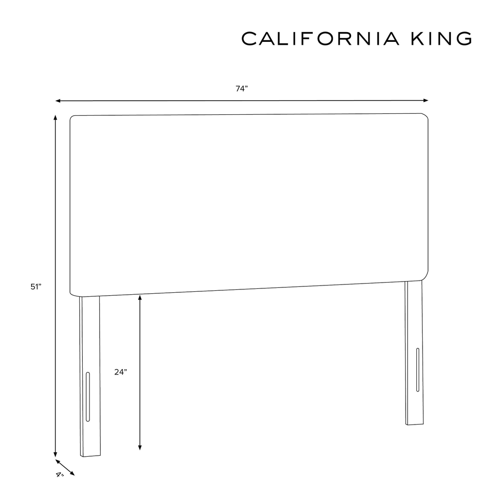 California King Linen Headboard X1116