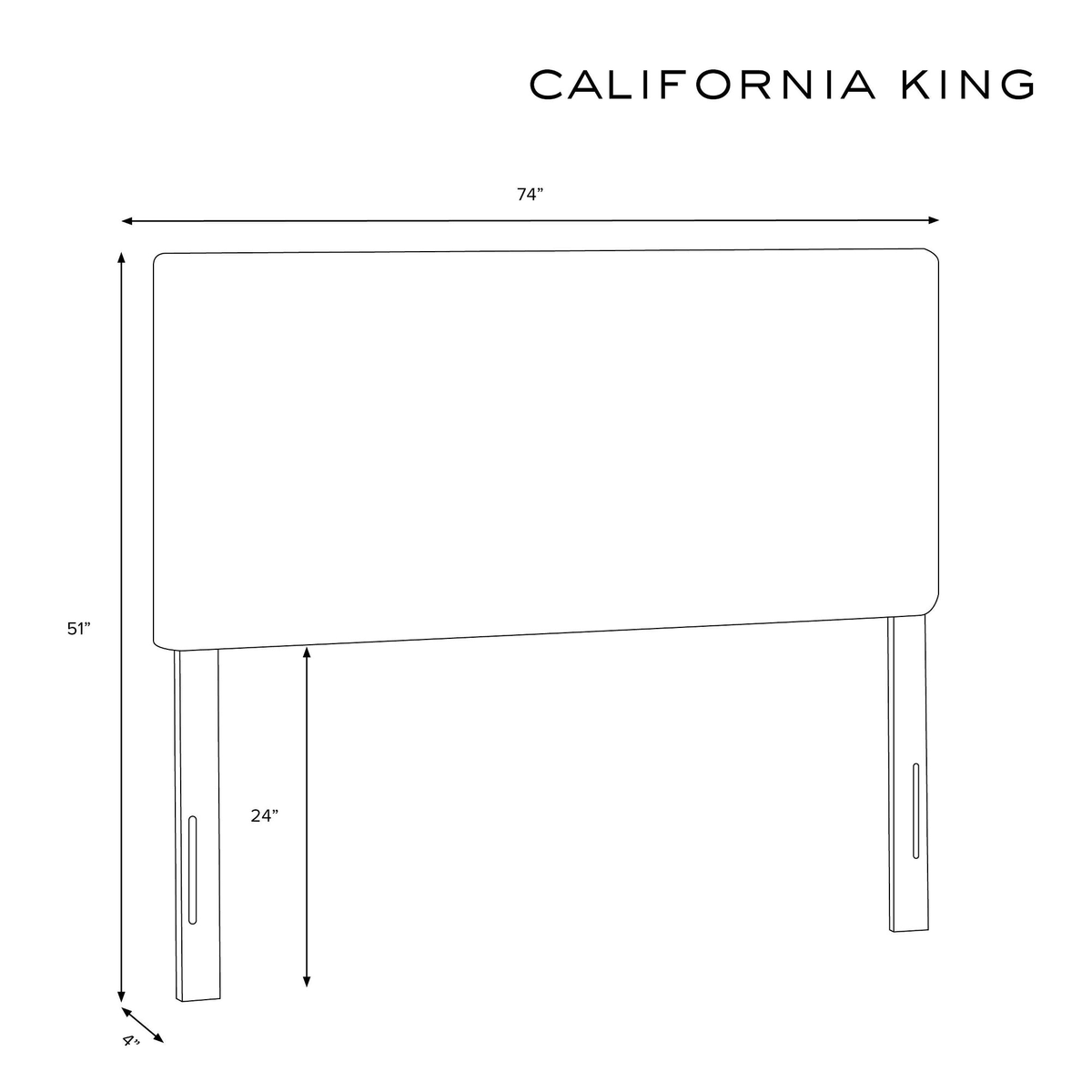 California King Linen Headboard X1116