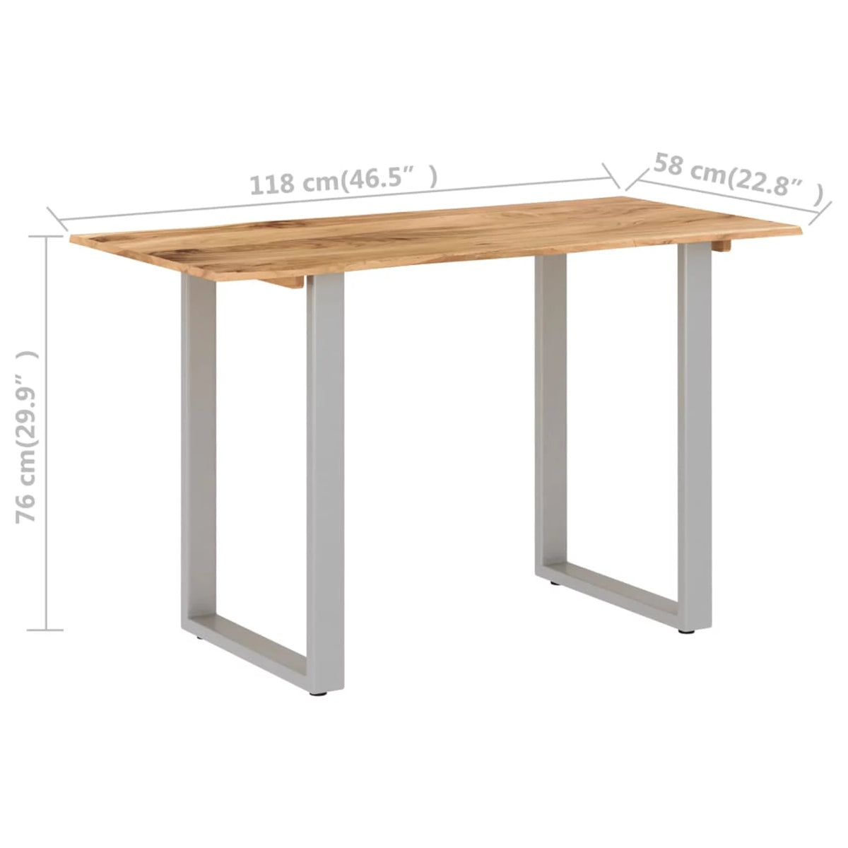 Solid Acacia Wood Dining Table Y7371