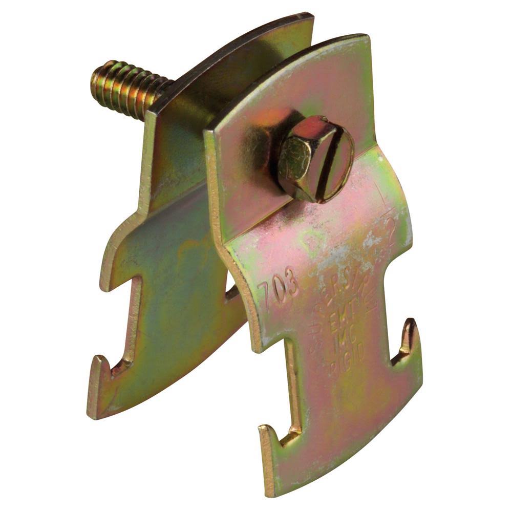 2-1/2 in. Strut Pipe Clamp, Gold Galvanized Q8558
