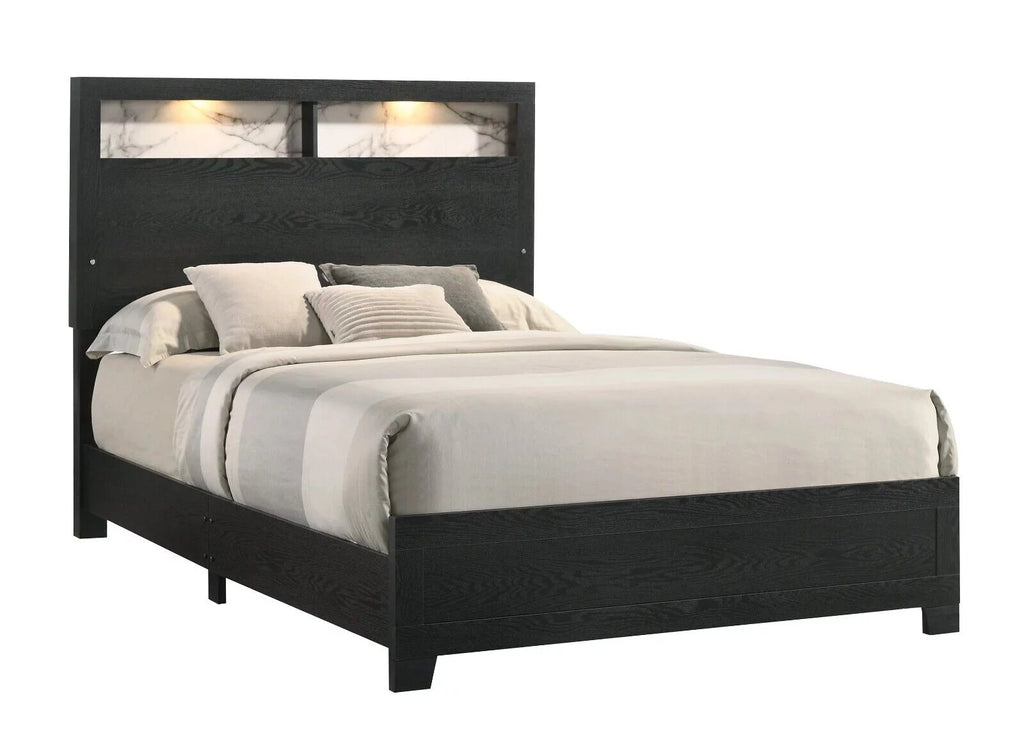 King Size LED Storage Wooden Bed T228
