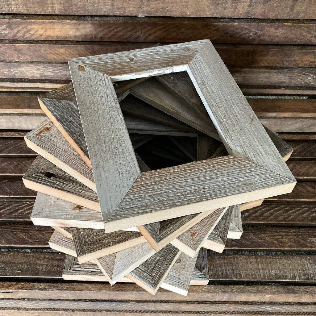 Faded White Reclaimed Wood Frame D7603