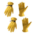 Cowhide Leather Work Gloves Adjustable Wrist Cut Resistant N4824