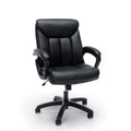 Black Leather Executive Office Chair with Arms I493