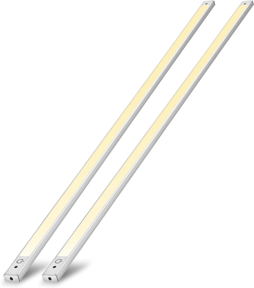2-Pack 24 inch Under Cabinet LED Count Light Motion Sensor with Plug in Hardwired Q882