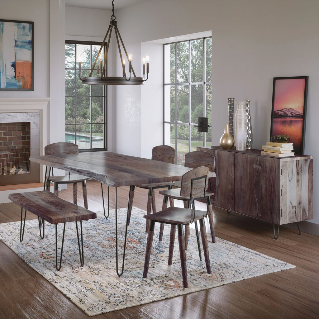 Solid Wood Live Edge Dining Table V93072