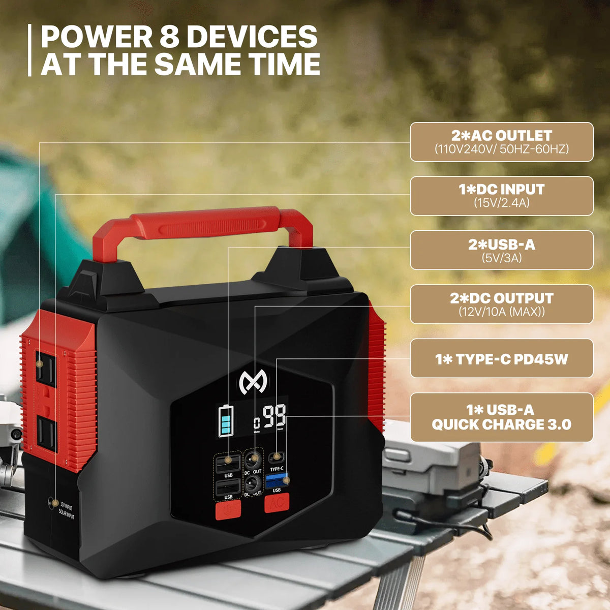 Foldable Portable Solar Panel with USB Charger N28906