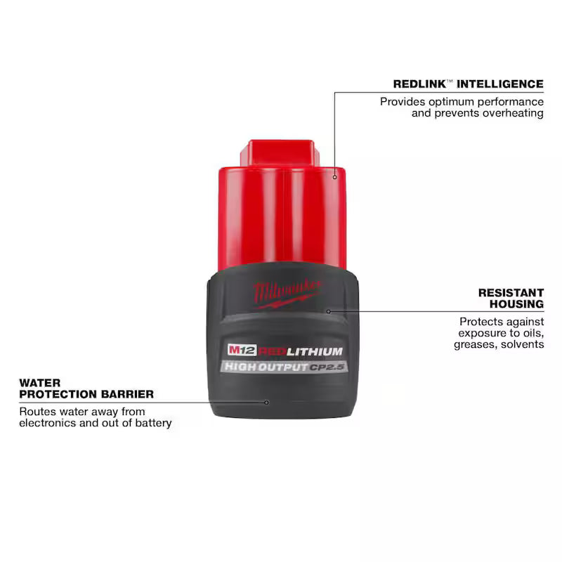 12 Volt Lithium Ion 2.5 Ah Battery 3-Pack F69985