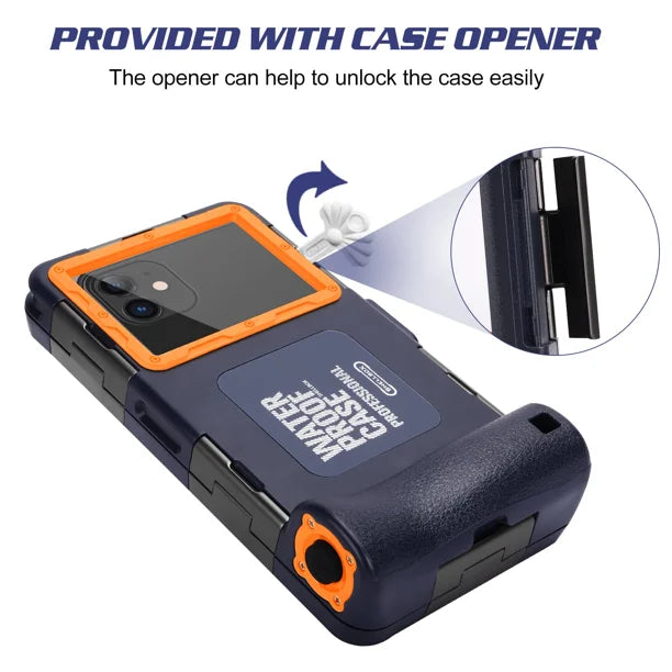 Waterproof Protective Case for Phones Up to 6.9 Inch with Lanyard Y74225