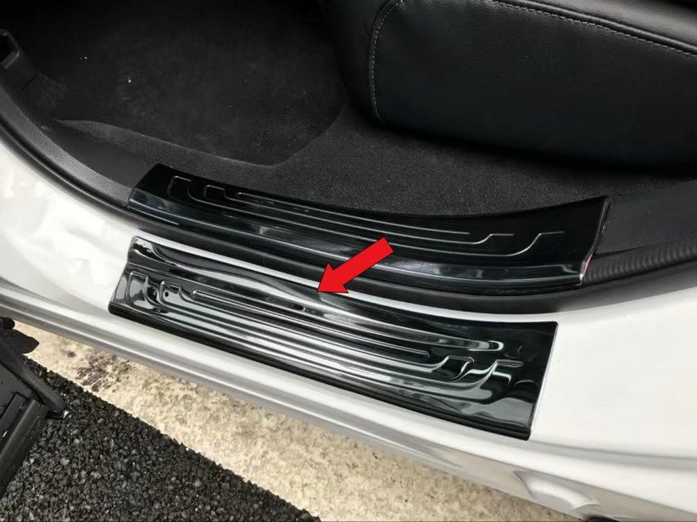 Black Stainless Door Sill Scuff Plate Trim Pack of 2 S630387