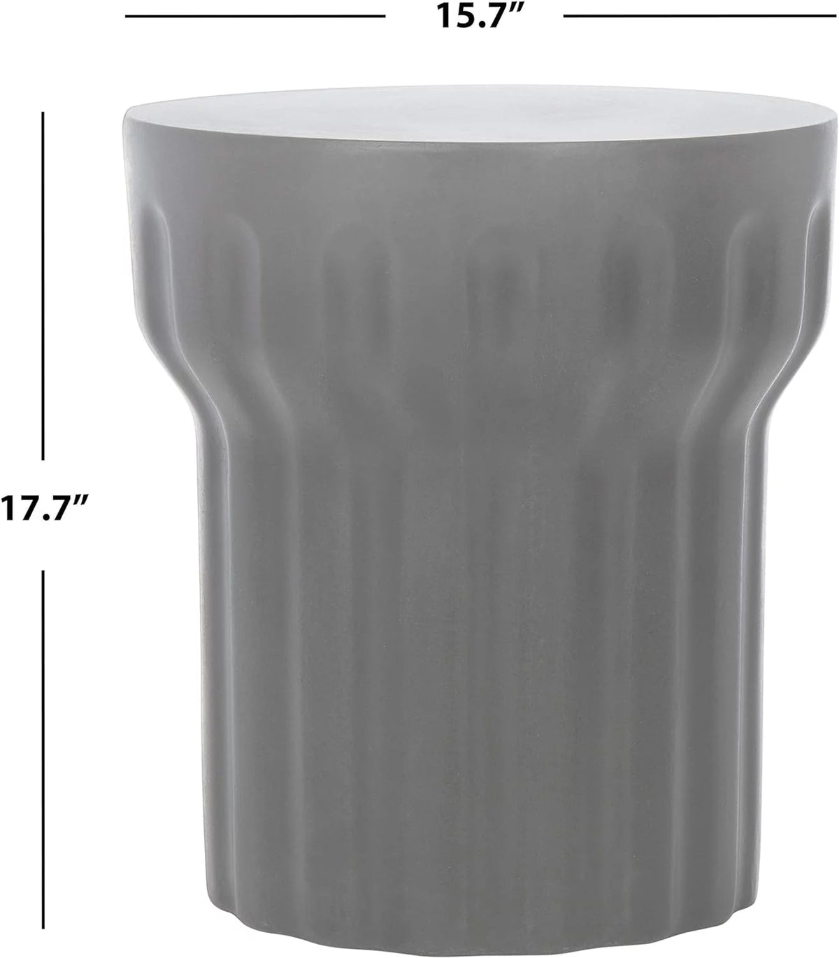 Dark Grey Concrete Round Accent Table Z1628