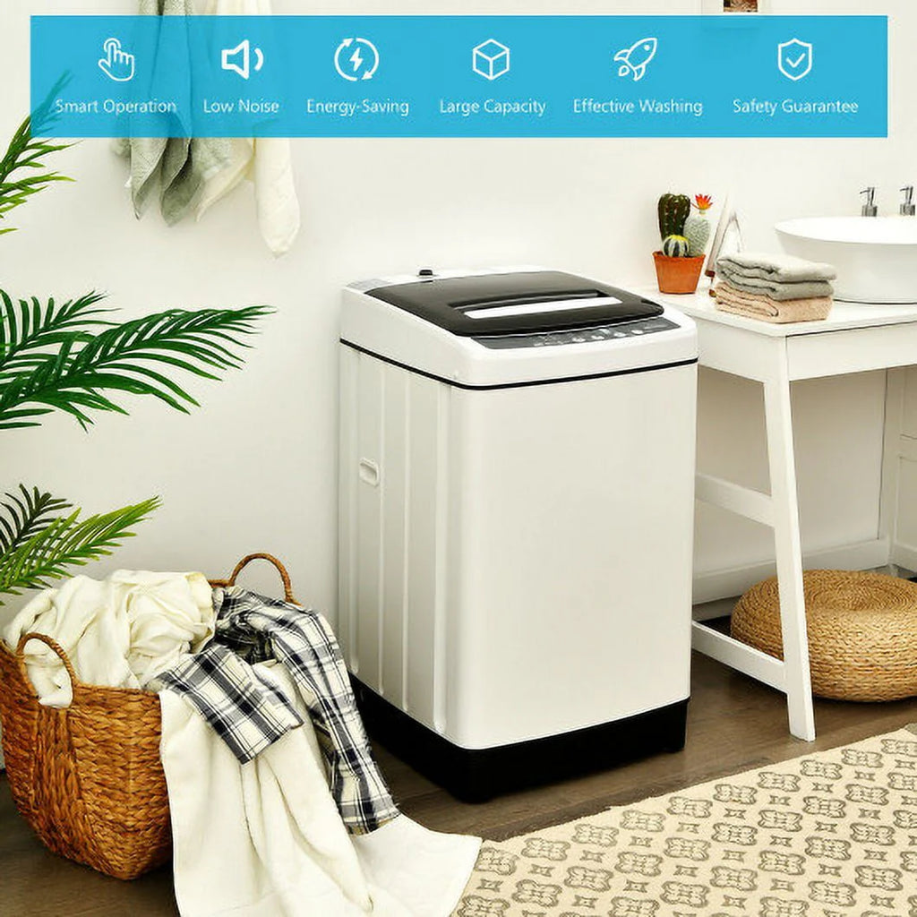1.5 Cubic Feet 11 LBS Full-Automatic Washer and Dryer White X5573