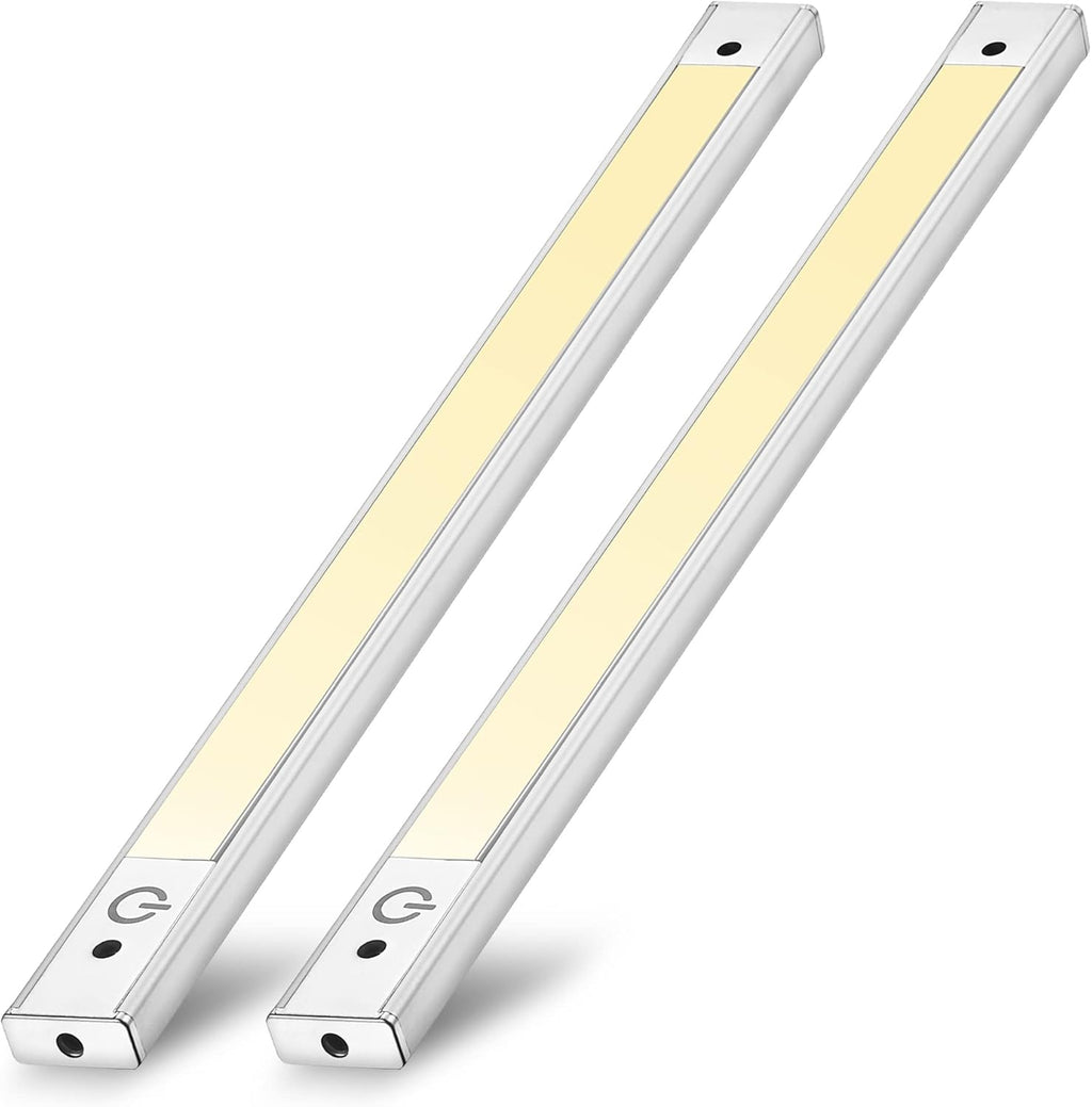 2-Pack 24 inch Under Cabinet LED Count Light Motion Sensor with Plug in Hardwired Q882
