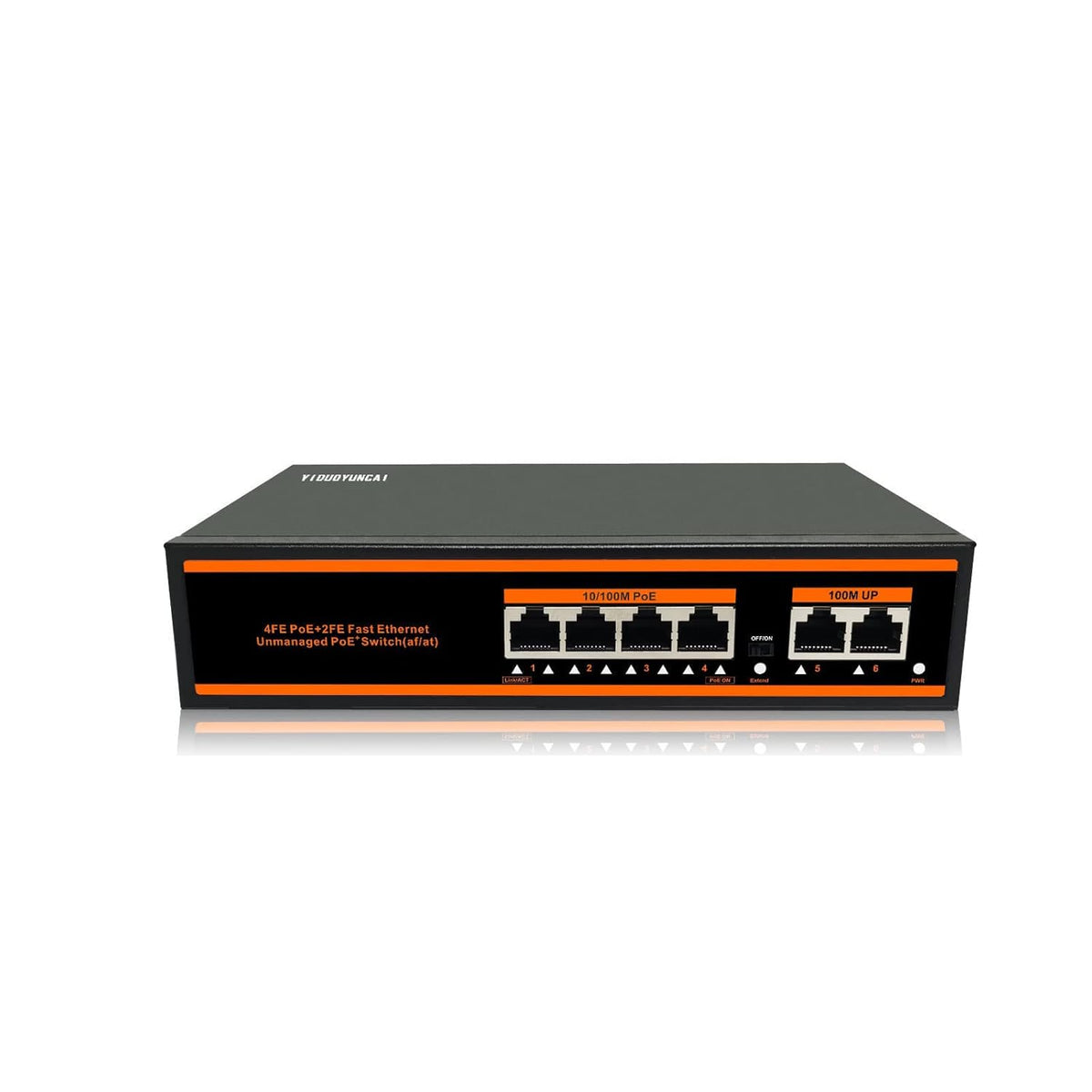 10 Ports Ethernet PoE Switch, 8 PoE Ports + 2 Uplink Ports, 150W, Metal Fanless, Unmanaged, Pack of 2 X60259