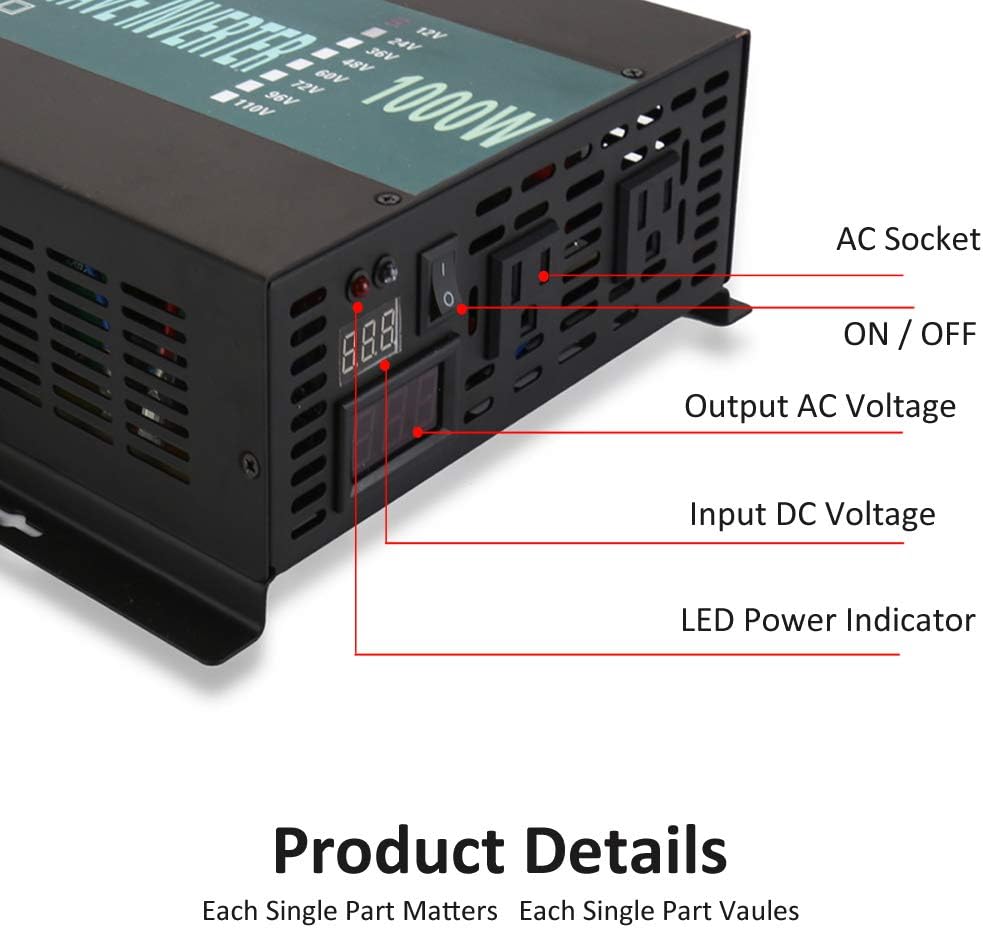 1000W Pure Sine Wave Power Inverter U6014