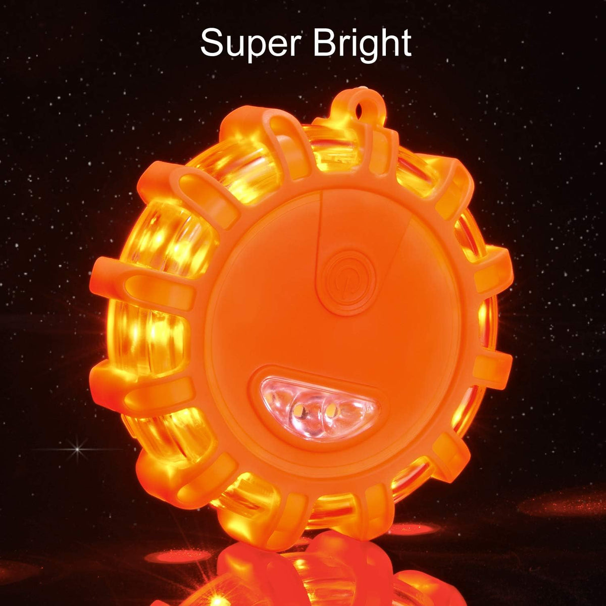 12 Pack LED Road Flare Emergency Safety Beacon Disc Warning Light Kit J54273
