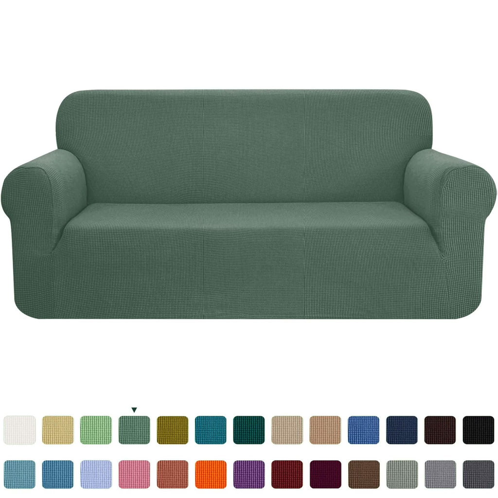 Dark Cyan Stretch Sofa Cover C45839