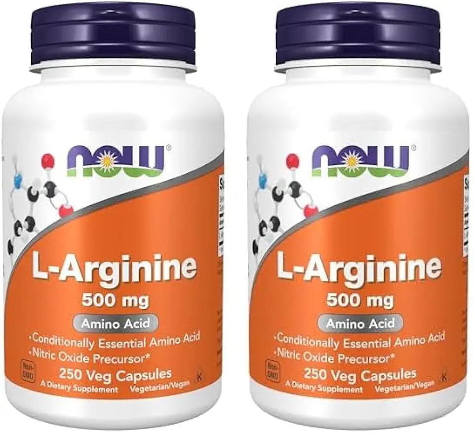 L-Arginine 500 mg Amino Acid 250 Veg Capsules Pack of 2 N122