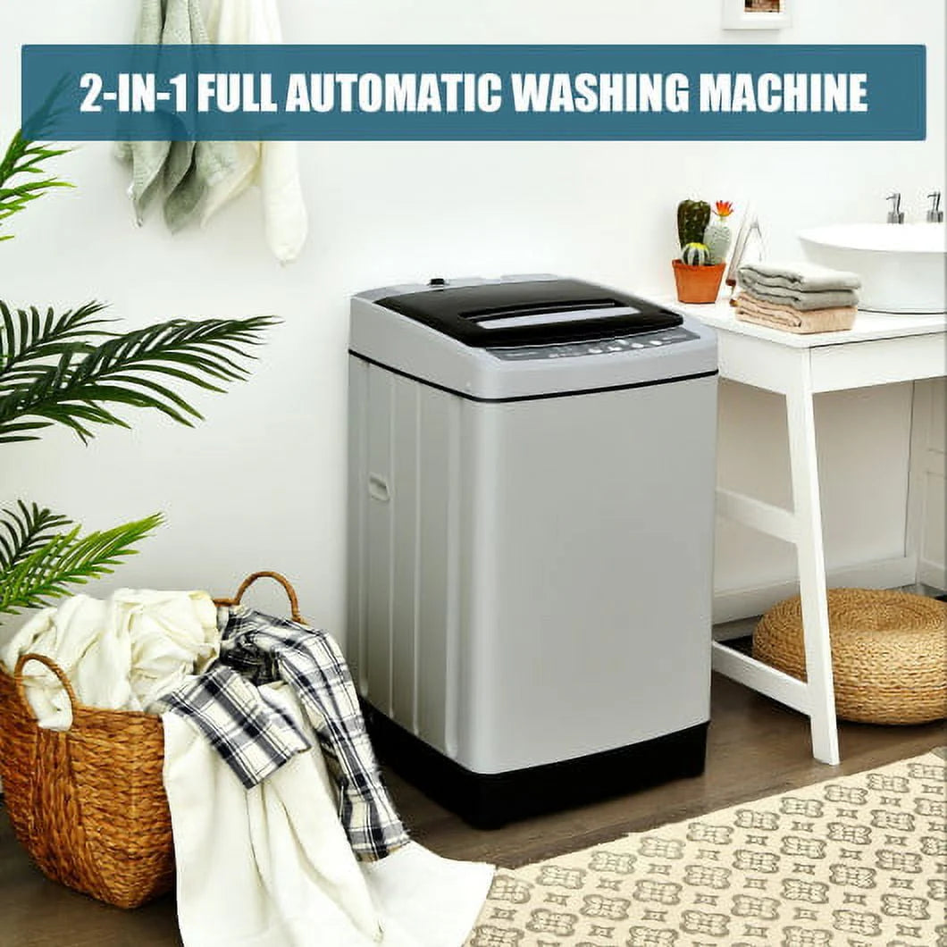 1.5 Cubic Feet 11 LBS Full-Automatic Washer and Dryer White X5573