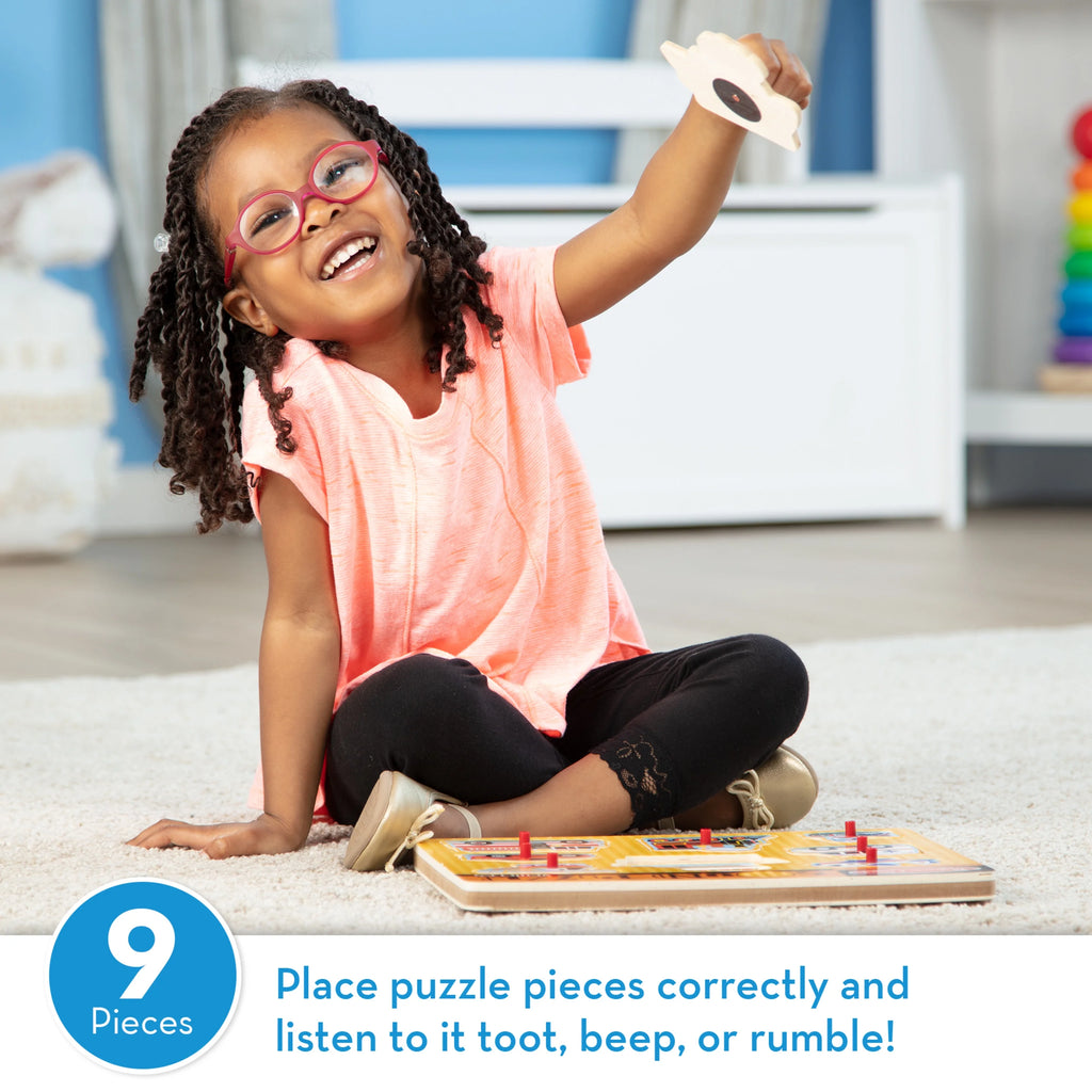 Wooden Peg Puzzle With Sound Effects (8 pcs) F528
