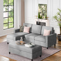 L Shaped 4 Seat Sectional Sofa with Storage Ottoman Y4236
