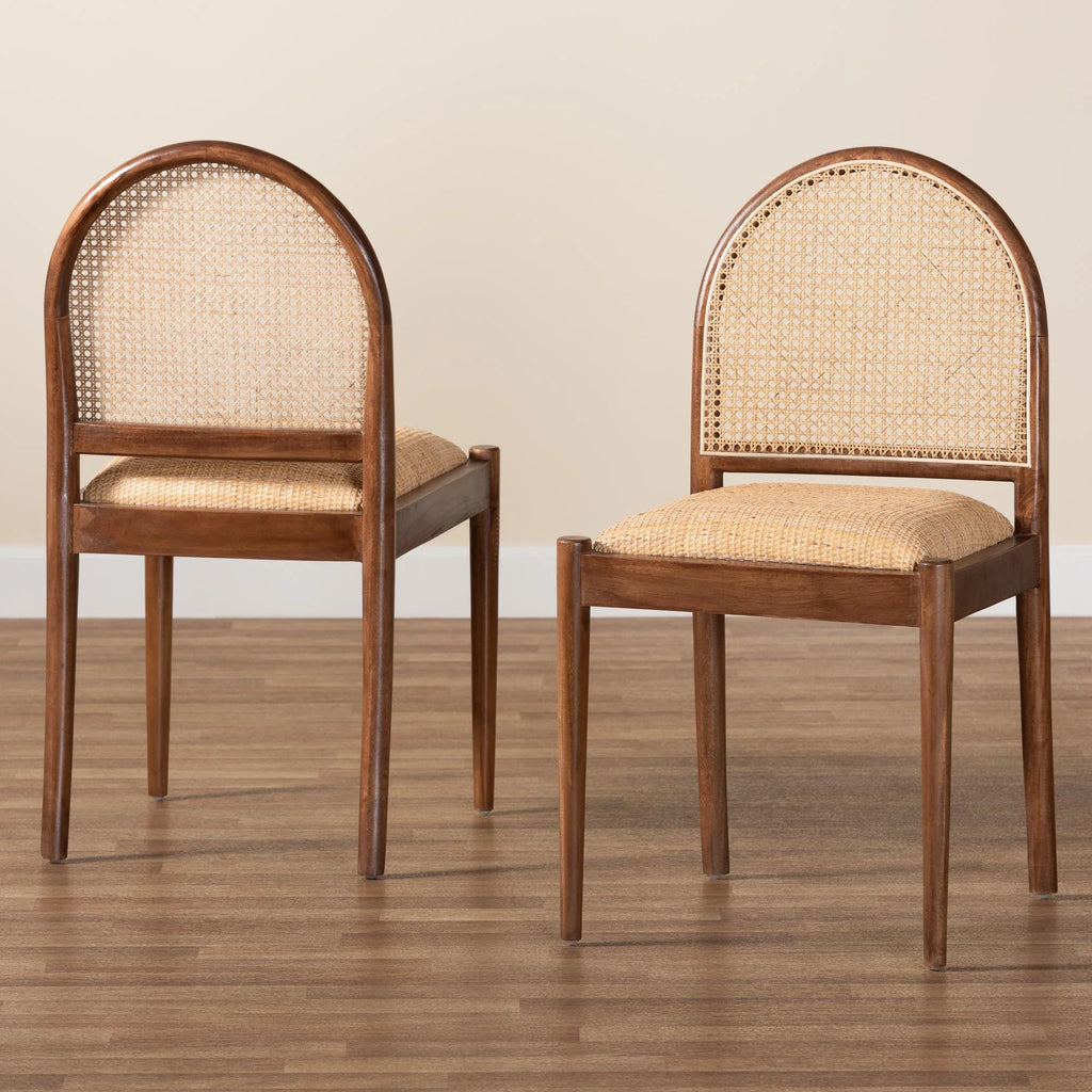 Walnut Brown Dining Chair 2-Piece D786356