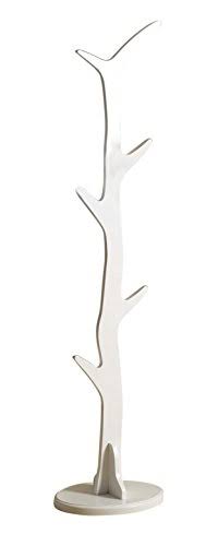 White Wood Hall Tree Coat Rack Stand X46822