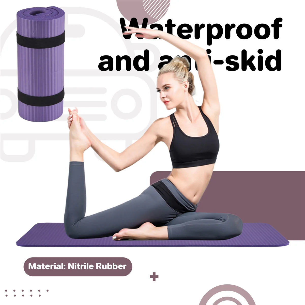15MM Thick Yoga Mat Knee Elbow Pad Mats for Exercise Pilates T199